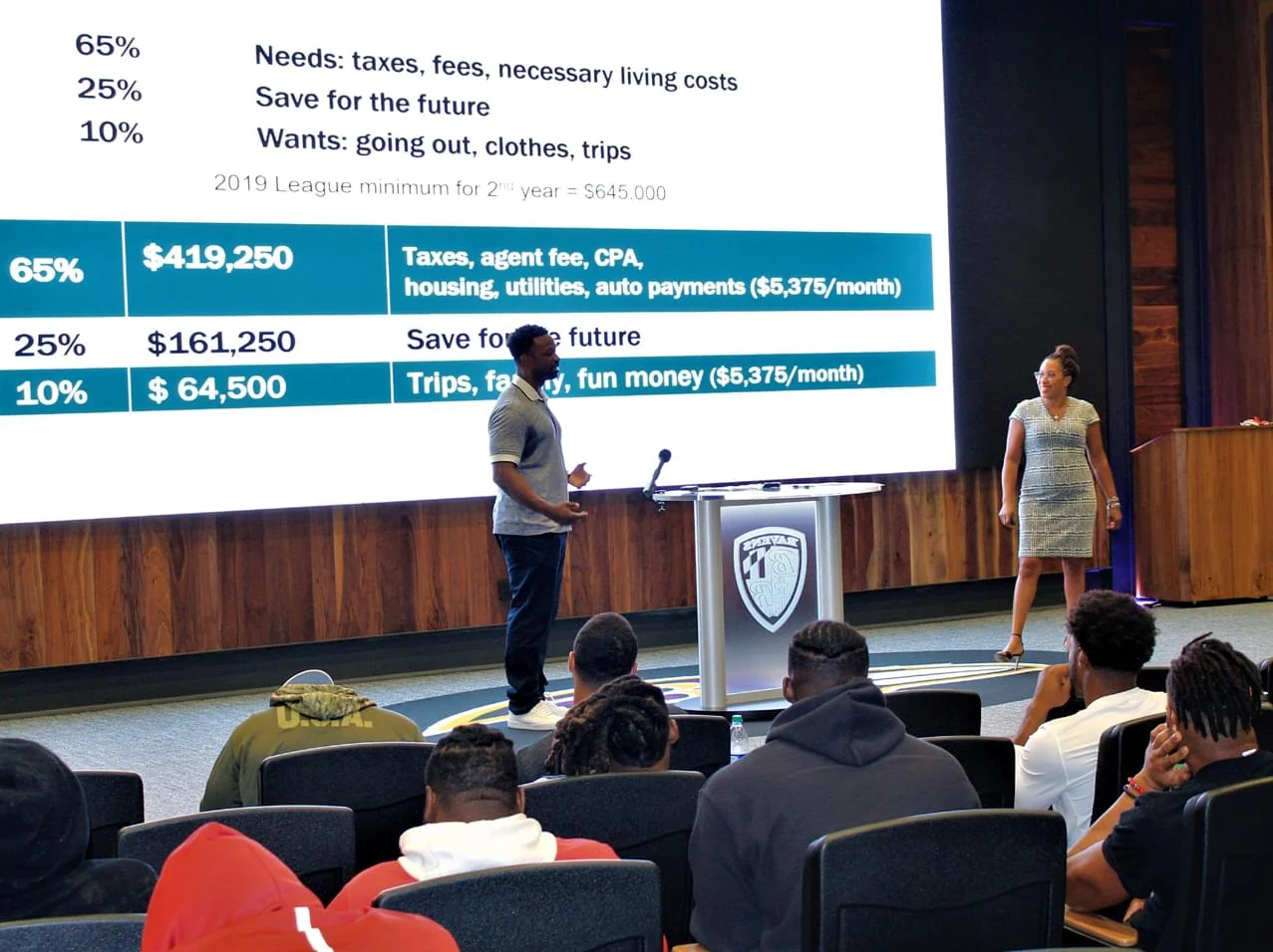 Edyoucore financial education workshop in a school auditorium
